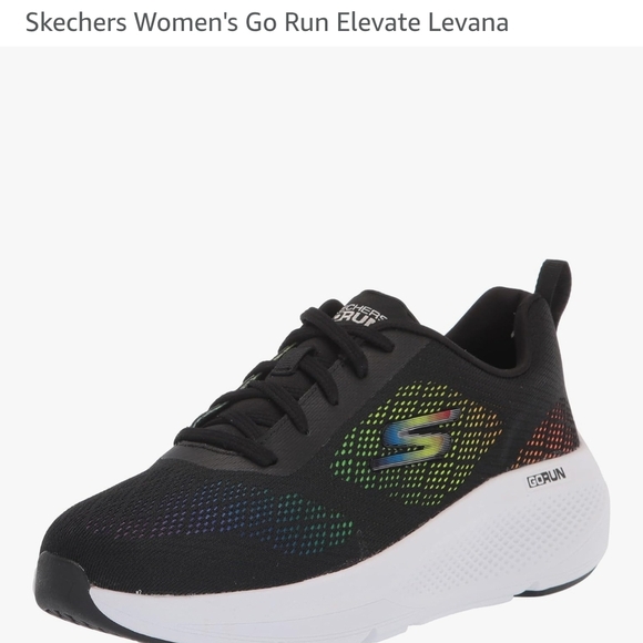 Skechers Go Walk Run Levana Black Running Shoes Size 10 - Picture 10 of 11